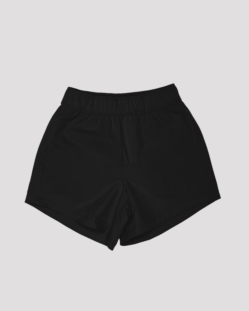 Front of a size 6X surf's up shorts (5") in Black by alder apparel. | dia_product_style_image_id:301359